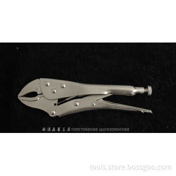 Curved jaws locking pliers